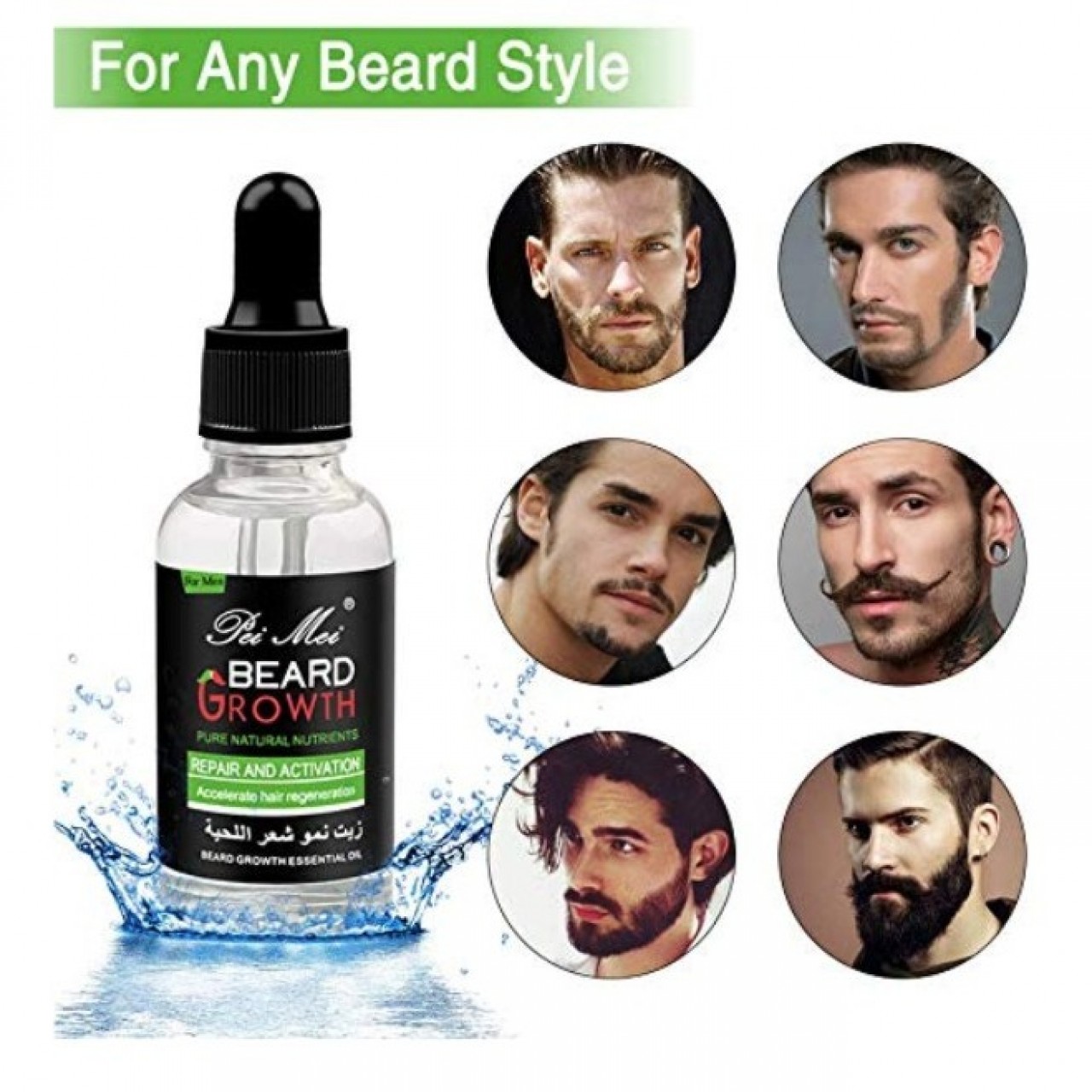 Natural Beard Oil For Mustache Growth & Hair Loss Treatment - Sale price -  Buy online in Pakistan 